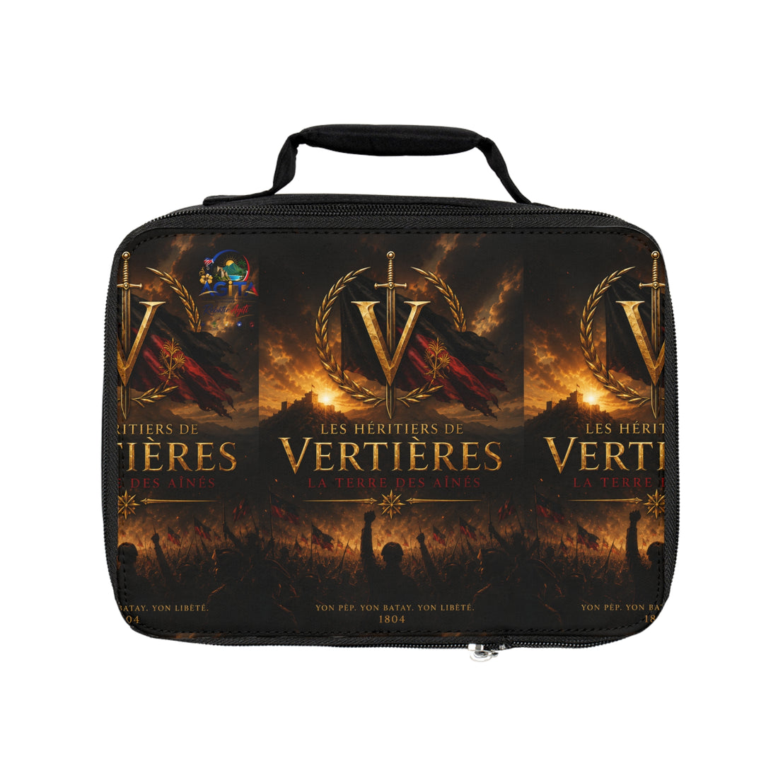 Lunch Bag - Les Héritiers de Vertières Logo Insulated Lunchbox. By AGITAYITI.