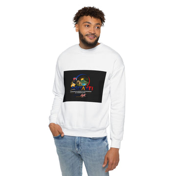 Agita Island Graphic Sweatshirt — Rebuilt Agita Scenic Logo Crewneck. By AGITAYITI