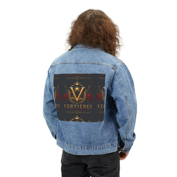 Denim Jacket — Vertières Crest Back Patch Denim Jacket by AGITAYITI.
